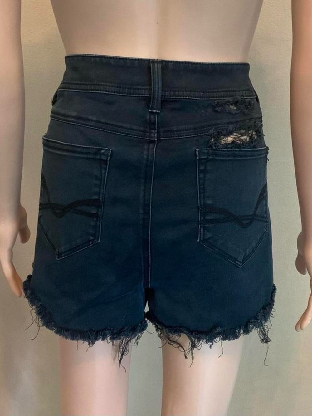 Roz & Ali Reworked Ripped Jean Shorts - Picture 2 of 6